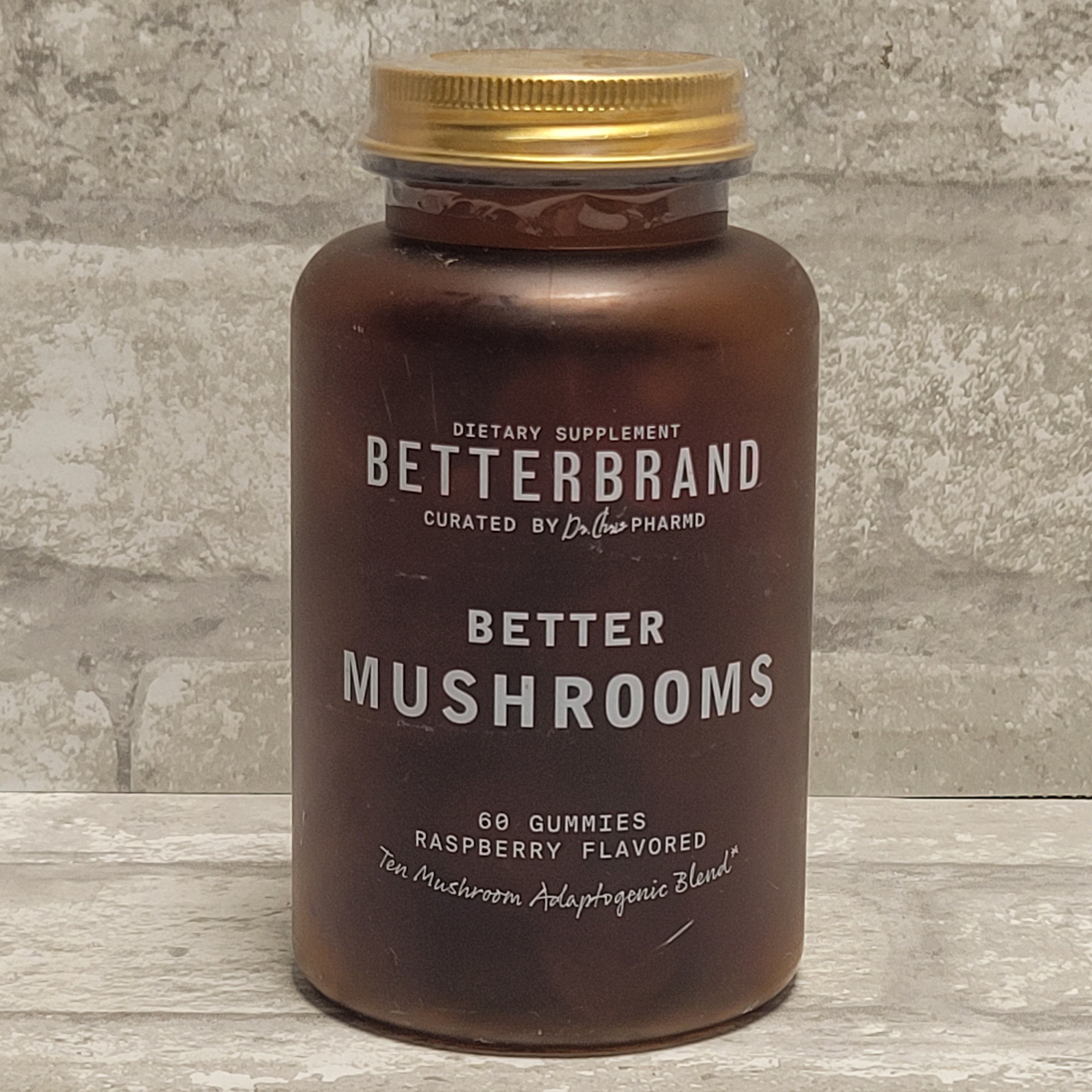Betterbrand Better Mushrooms, Raspberry Flavored, 60 Gummies Exp 02/2025 (8094749917422)